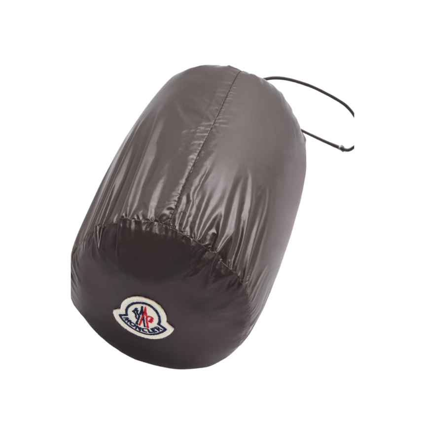 Gilet doudoune sans manches MONCLER Gui gris brillante Capuche