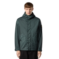 Blouson zippé à capuche nylon vert bouteille MEMBRANA 3L TC
