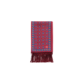 Foulard bandeau Chamber soie imprimée rouge franges