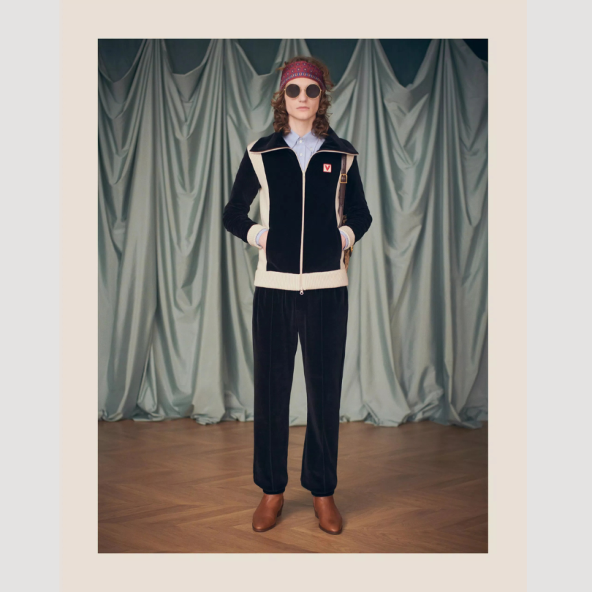 Foulard bandeau VALENTINO Chamber soie imprimée rouge franges