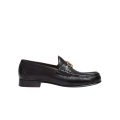 Mocassins V Logo Signature cuir buffle noir