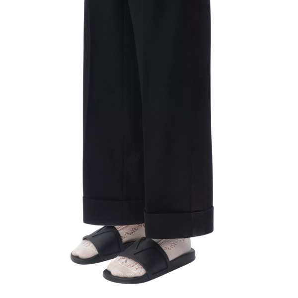 Claquettes VALENTINO Coolside caoutchouc noir bride V Logo signature