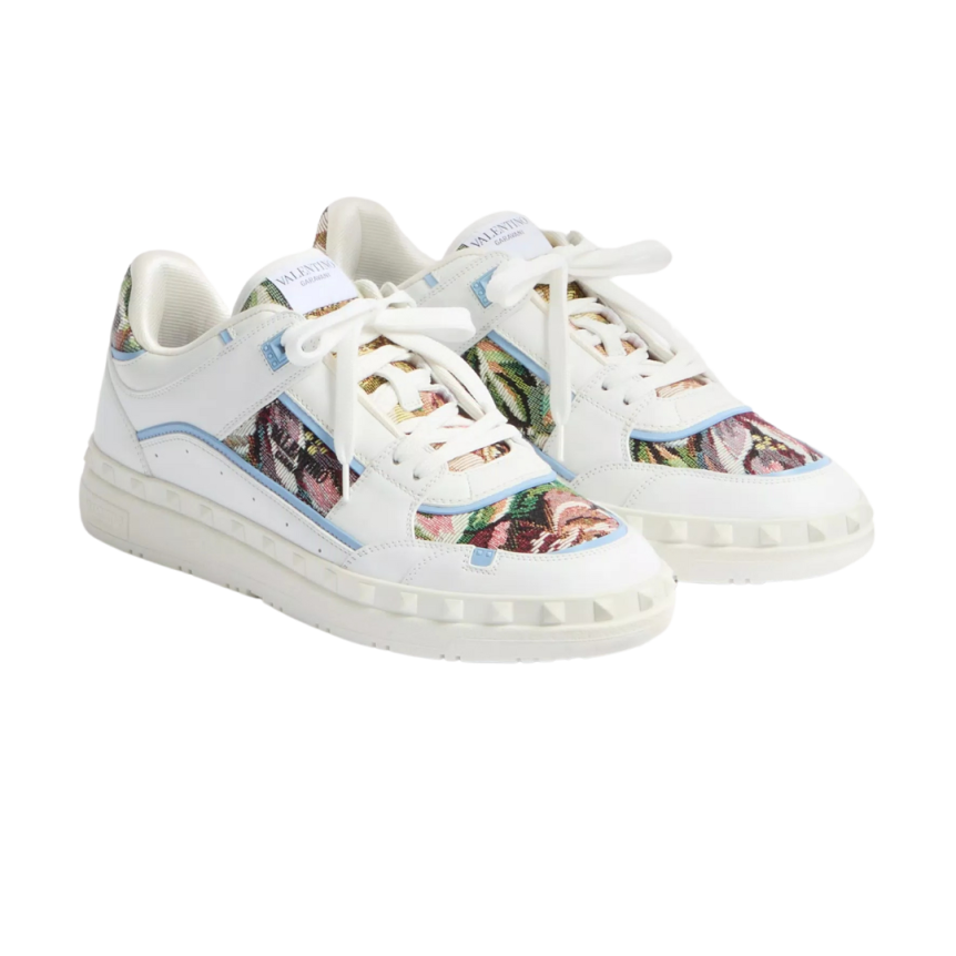 Baskets basses VALENTINO Freedots tissu Voyage Imaginaire à motif floral