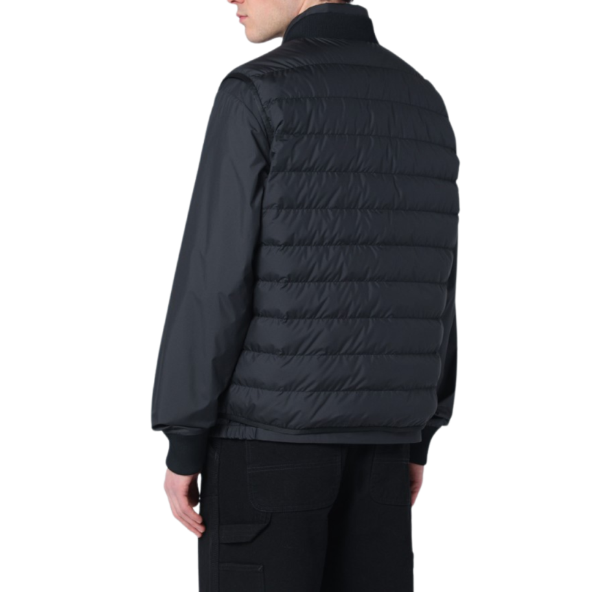 Doudoune courte 3-en-1 MONCLER Verney nylon noir gilet amovible