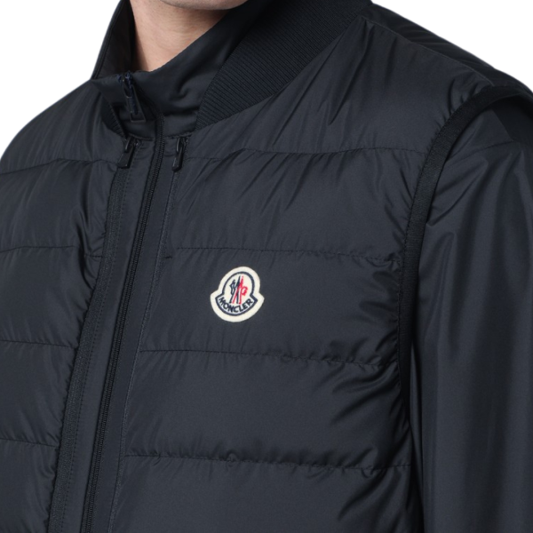 Doudoune courte 3-en-1 MONCLER Verney nylon noir gilet amovible