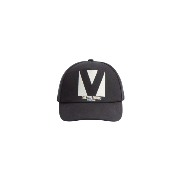Casquette Chez Valentino coton noir blanc