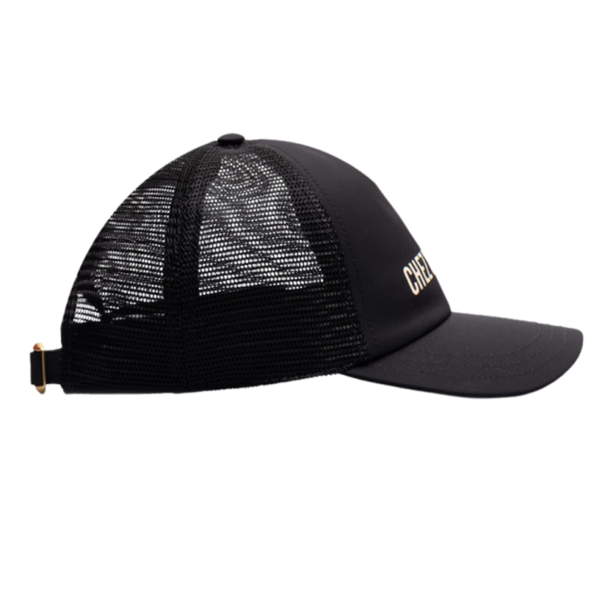 Casquette nylon noir Chez Valentino écru filet