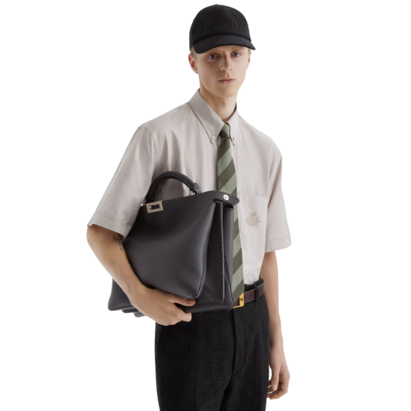 Casquette de baseball coton noir broderie FENDI noir