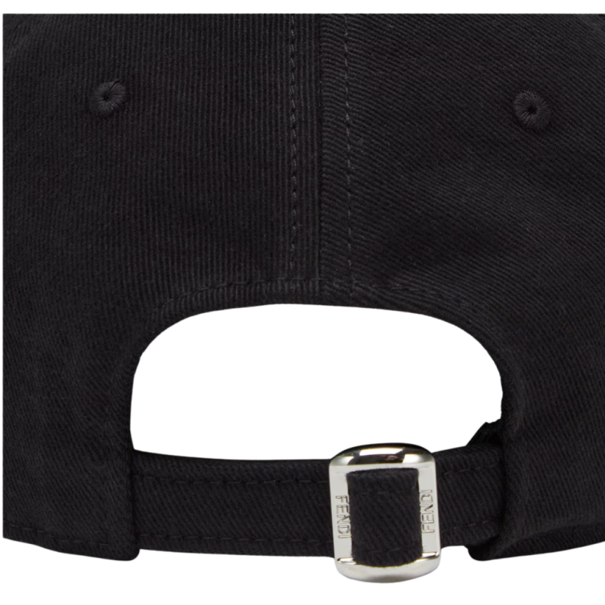 Casquette de baseball coton noir broderie FENDI noir