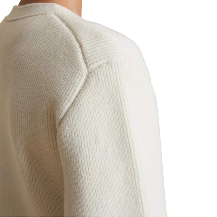 Cardigan à boutons KHAITE Scarlet col en V Cachemire écru