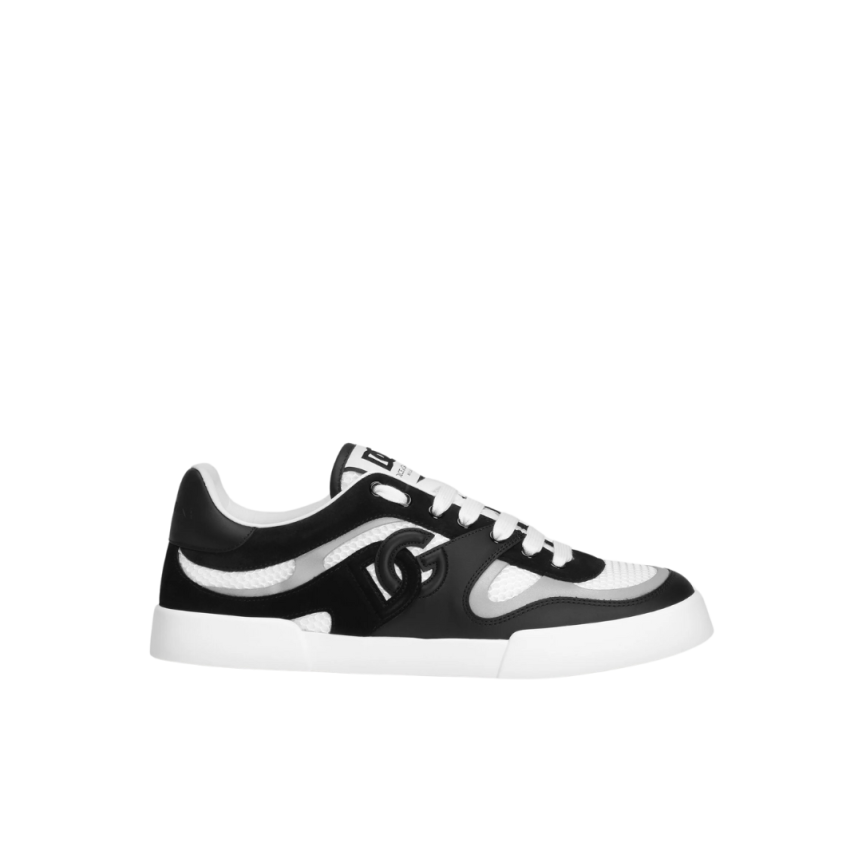 Baskets DOLCE & GABBANA Strobel Portofino Light cuir veau noir blanc
