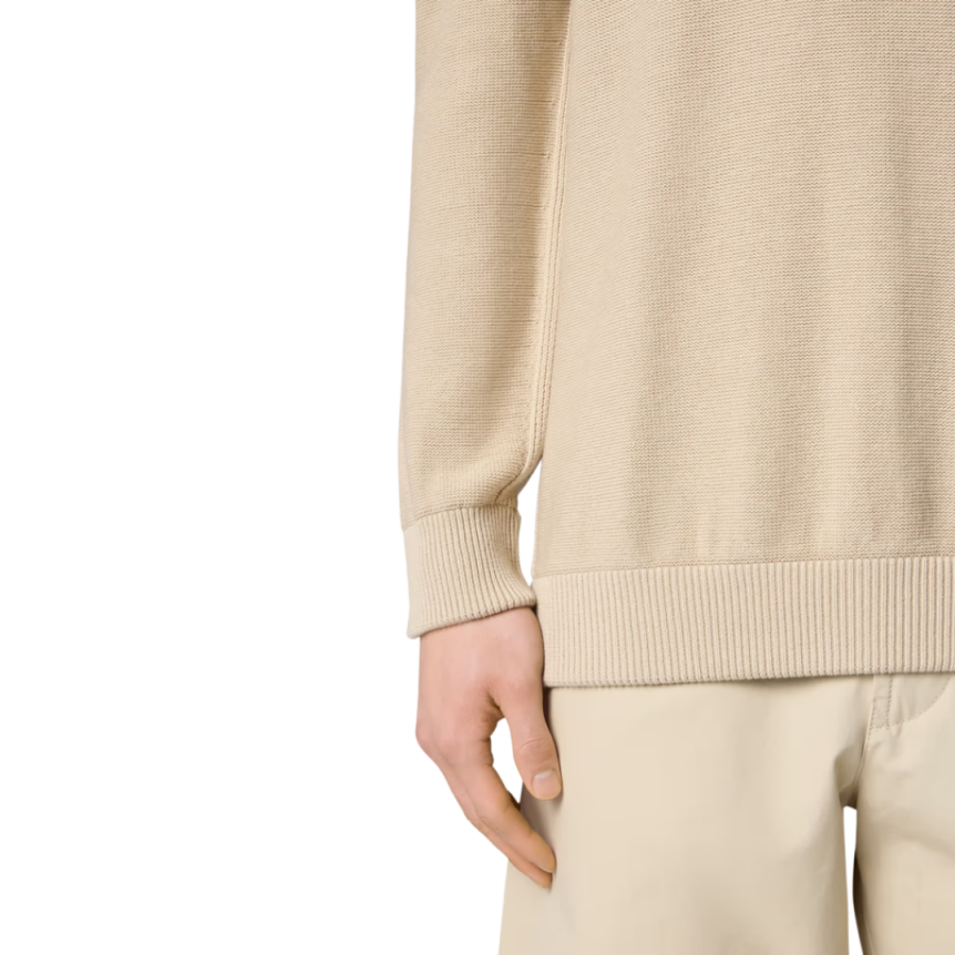 Pull ample STONE ISLAND ras-du-cou coton cachemire beige Ghost