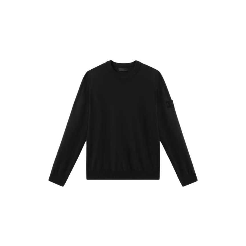 Pull ample STONE ISLAND ras-du-cou coton cachemire noir Ghost