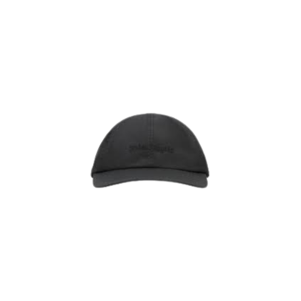 Casquette baseball PALM ANGELS nylon noir broderie logo incurvé
