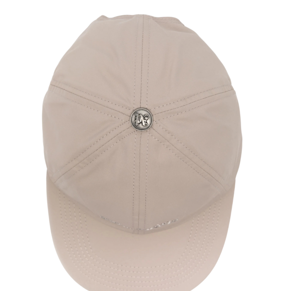 Casquette baseball PALM ANGELS nylon beige broderie logo incurvé