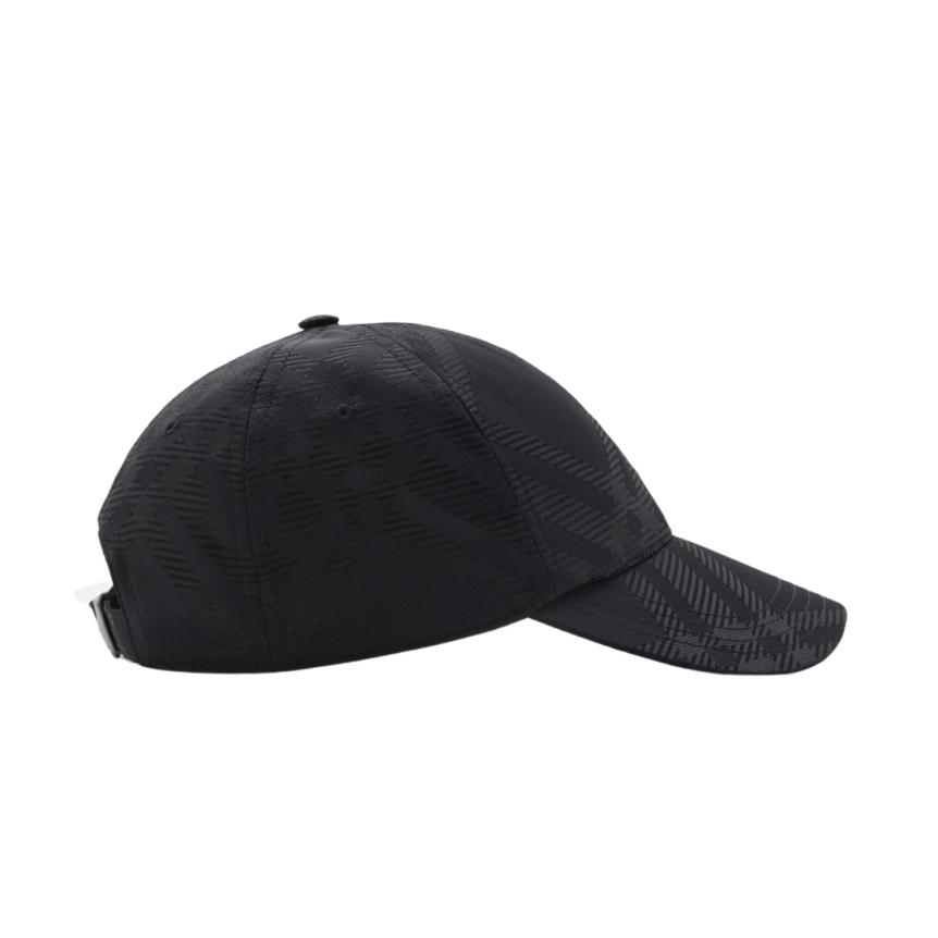 Casquette de baseball BURBERRY nylon jacquard noir check noir