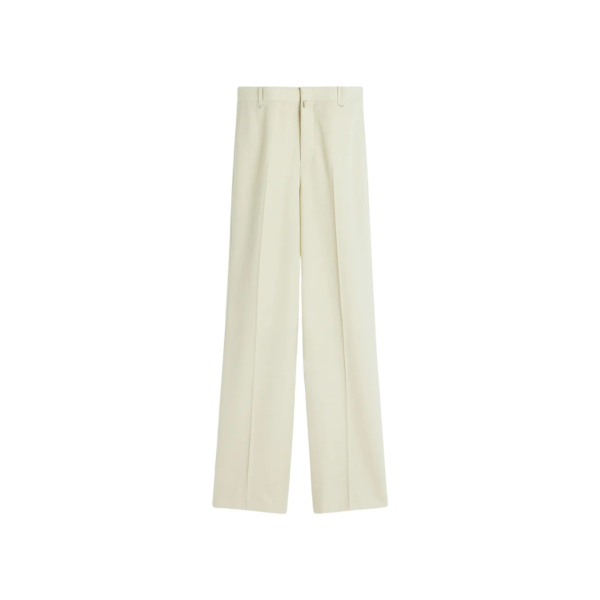 Pantalon ample LANVIN laine beige mastic