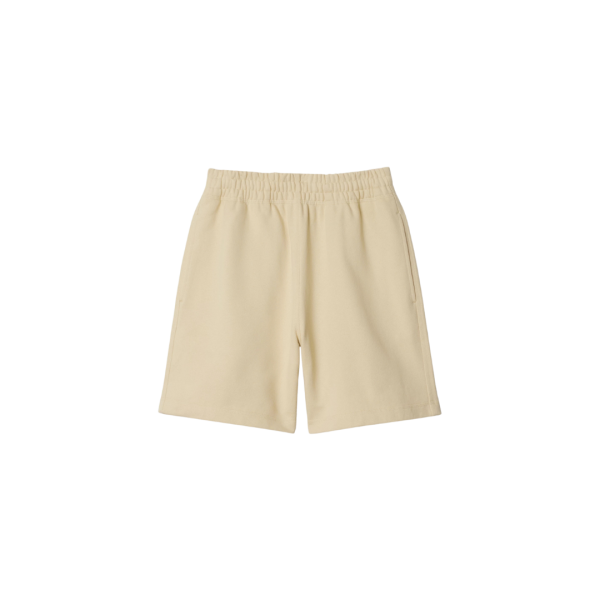 Short ample BURBERRY coton léger beige patch étiquette check beige poche