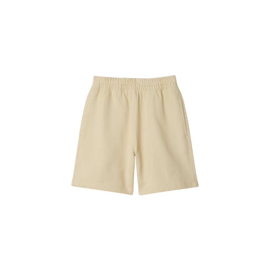 Short ample BURBERRY coton léger beige patch étiquette check beige poche