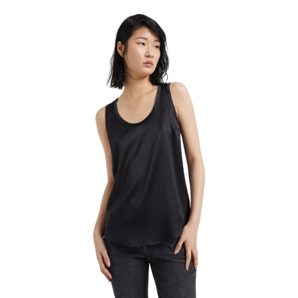 Haut débardeur BRUNELLO CUCINELLI réversible satin soie extensible