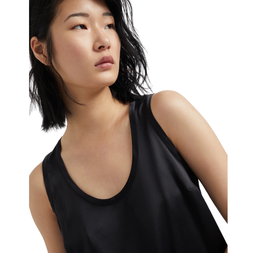 Haut débardeur BRUNELLO CUCINELLI réversible satin soie extensible
