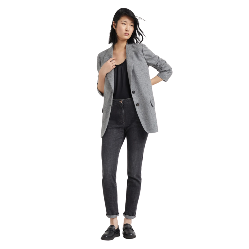 Haut débardeur BRUNELLO CUCINELLI réversible satin soie extensible