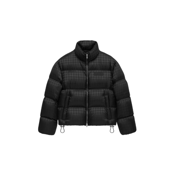 Doudoune courte zippée AMIRI jacquard MA Quad noir logo