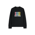 Sweat-shirt col rond Crossroads Bears coton noir oursons multicolores