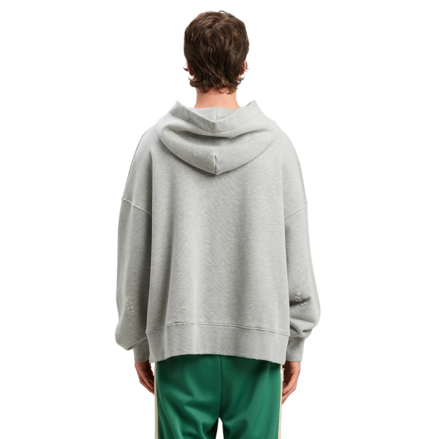 Sweat-shirt à capuche PALM ANGELS coton gris nounours multicolore