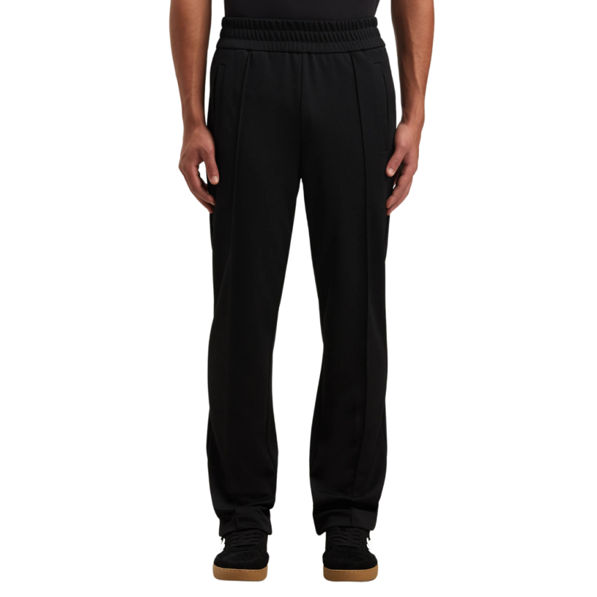 Pantalon de jogging PALM ANGELS nylon noir logo incurvé arrière blanc