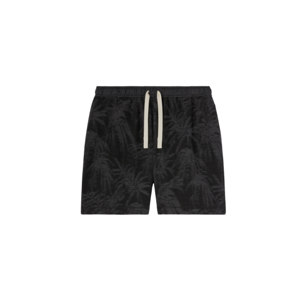 Short PALM ANGELS coton noir palmiers gris