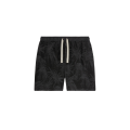 Short coton noir palmiers gris