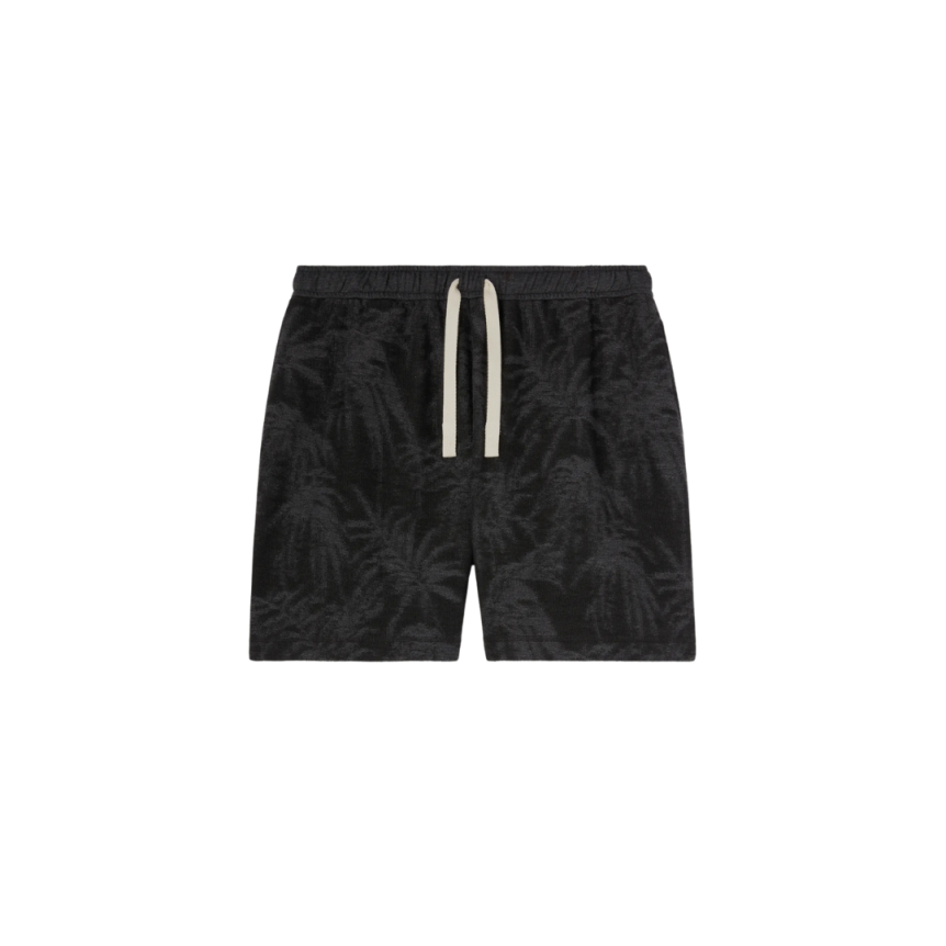 Short PALM ANGELS coton noir palmiers gris