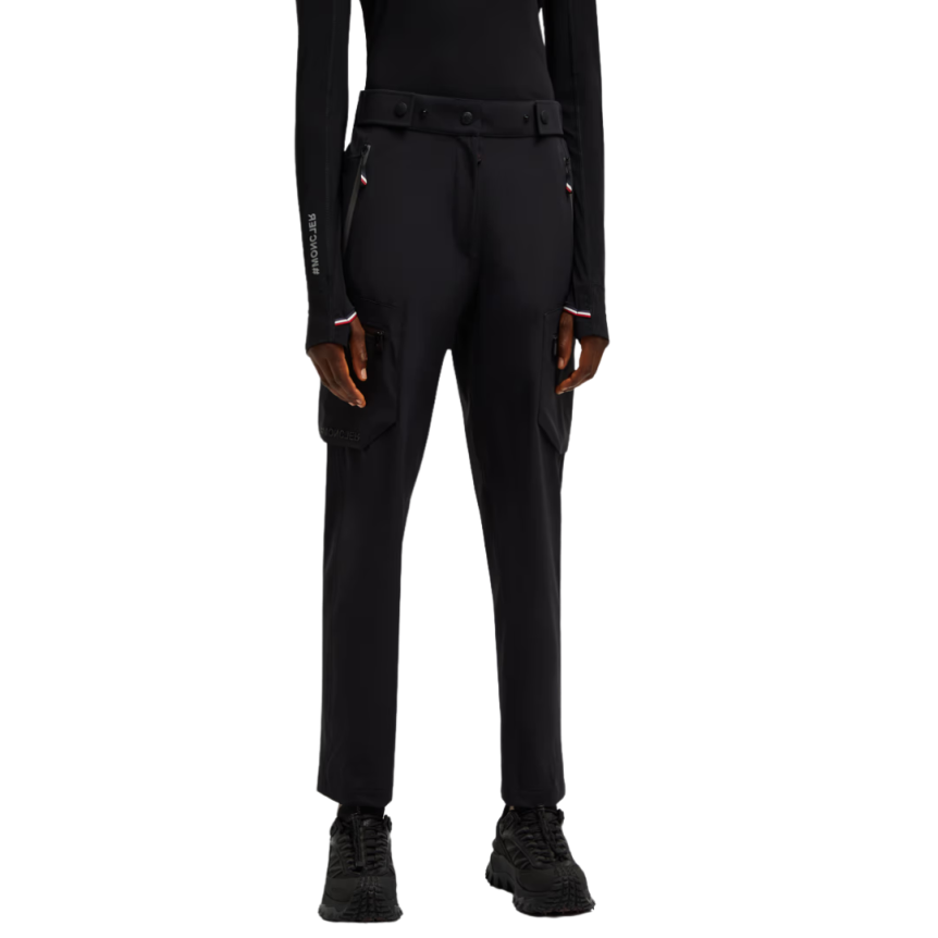 Pantalon survêtement MONCLER maille Shell noir logo Grenoble