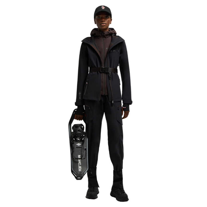 Pantalon survêtement MONCLER maille Shell noir logo Grenoble