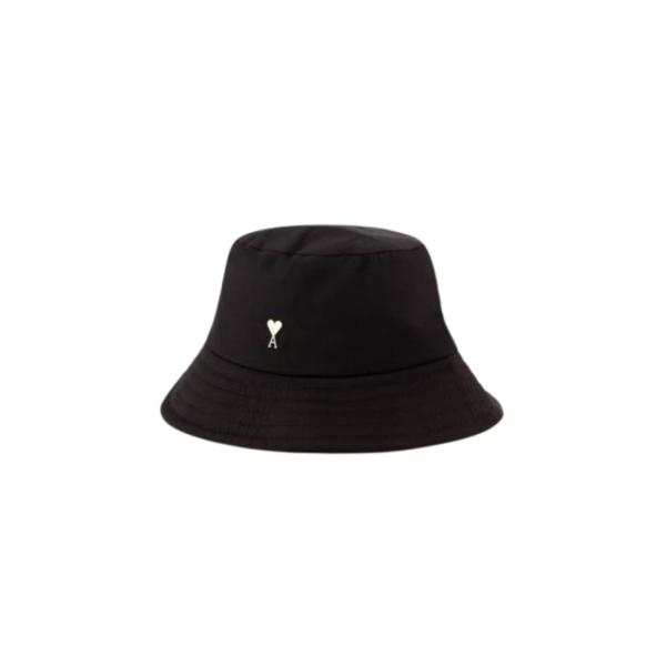 Bob AMI Paris nylon noir cœur blanc