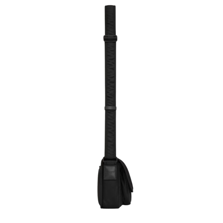 Sac bandoulière SAINT LAURENT Niki small messenger econyl® nylon noir logo noir