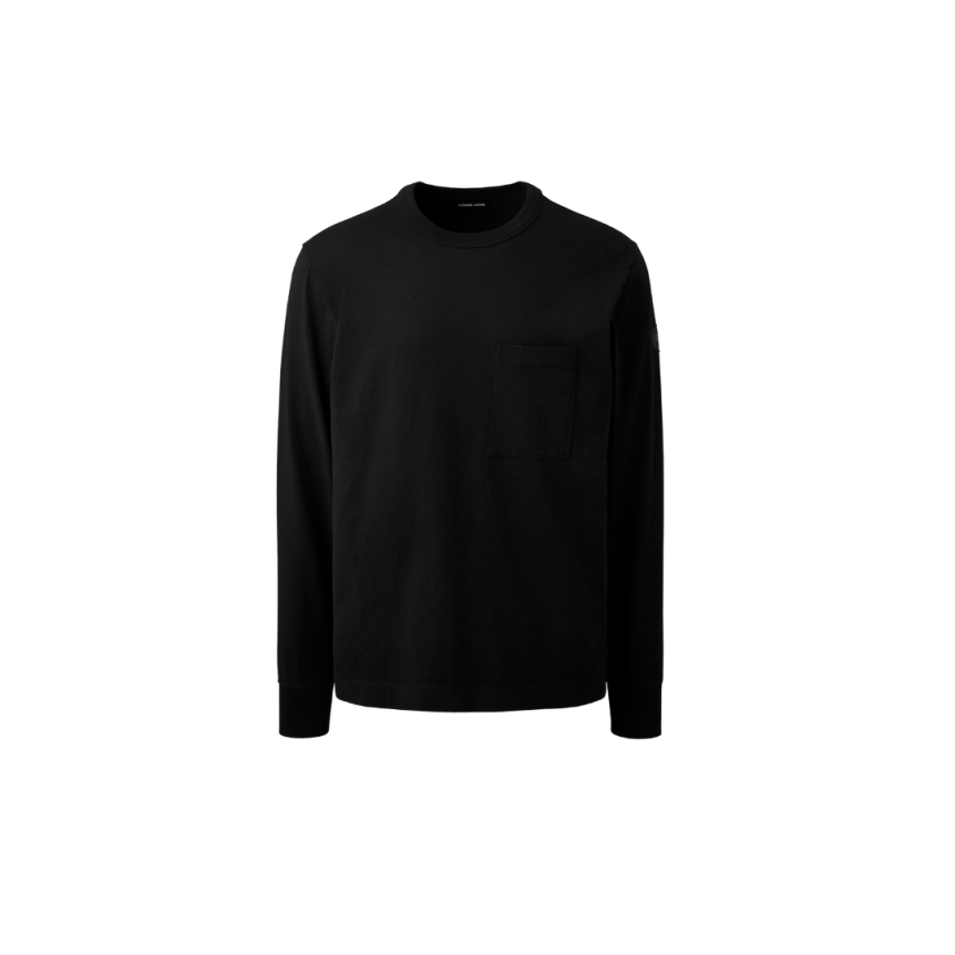 T-shirt CANADA GOOSE Gladstone noir poche poitrine logo black label
