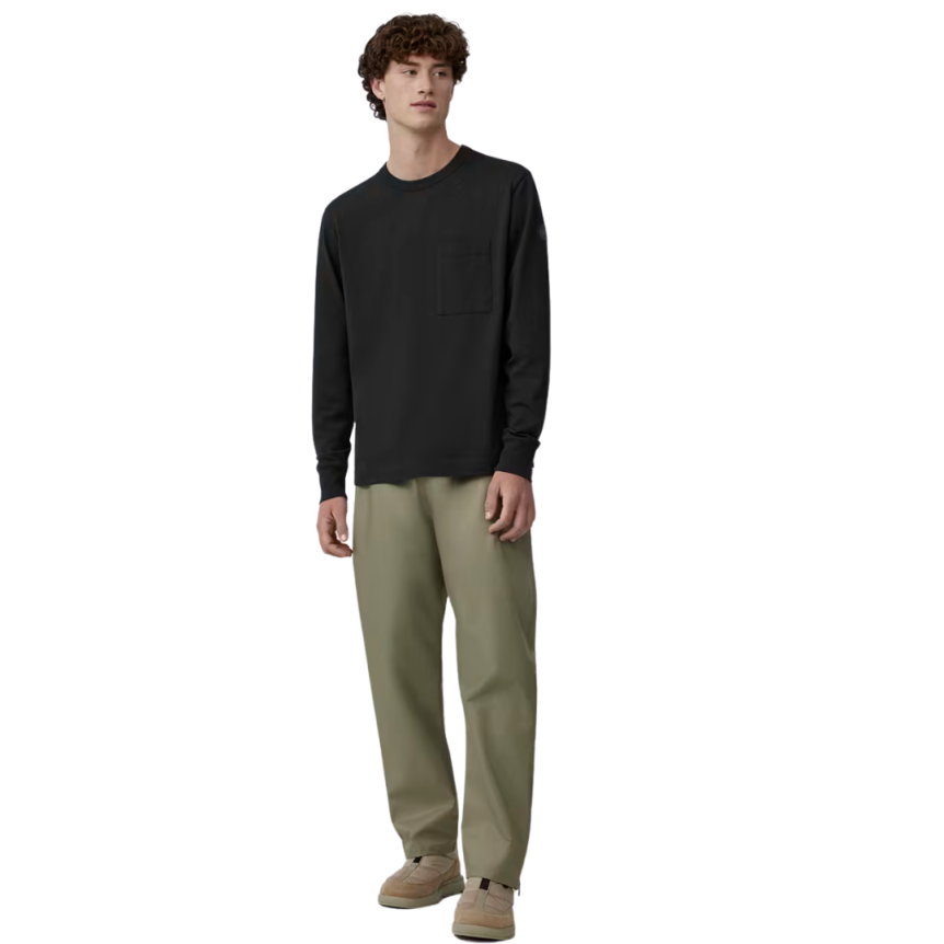 T-shirt CANADA GOOSE Gladstone noir poche poitrine logo black label