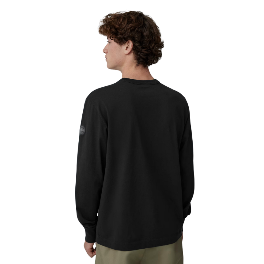 T-shirt CANADA GOOSE Gladstone noir poche poitrine logo black label