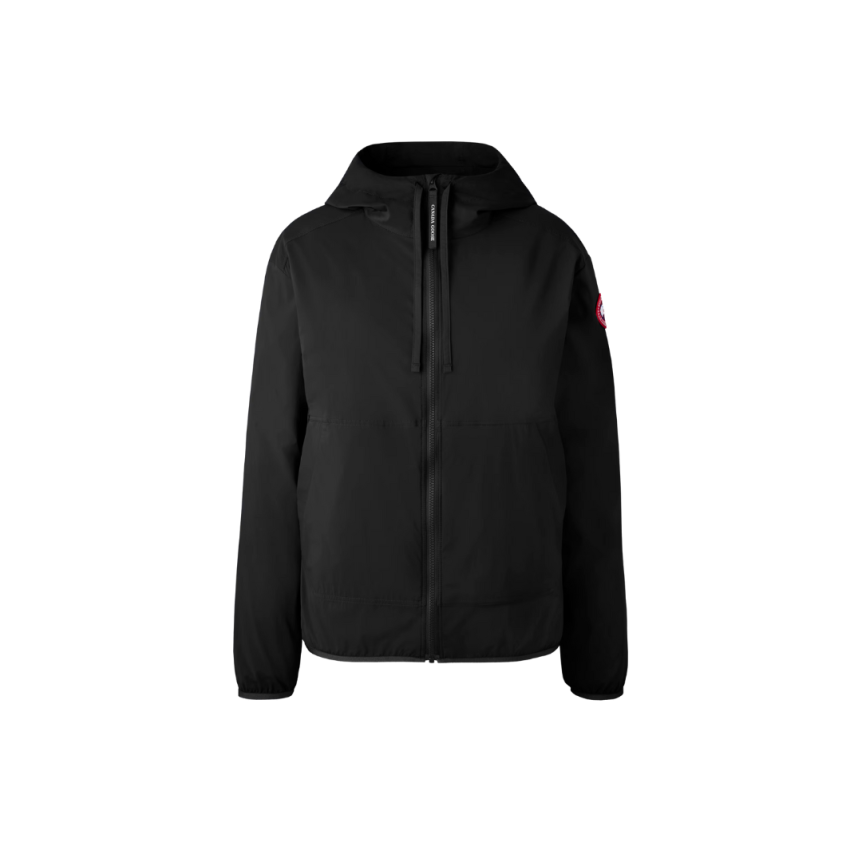 Coupe vent zippé à capuche CANADA GOOSE Killarney nylon noir logo rouge
