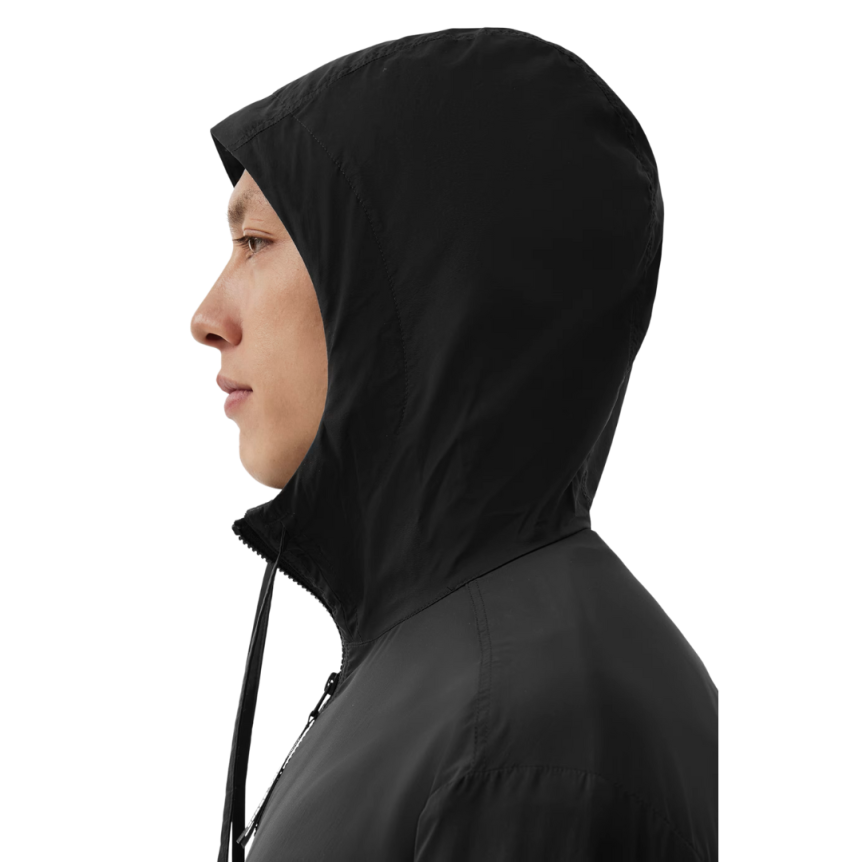 Coupe vent zippé à capuche CANADA GOOSE Killarney nylon noir logo rouge