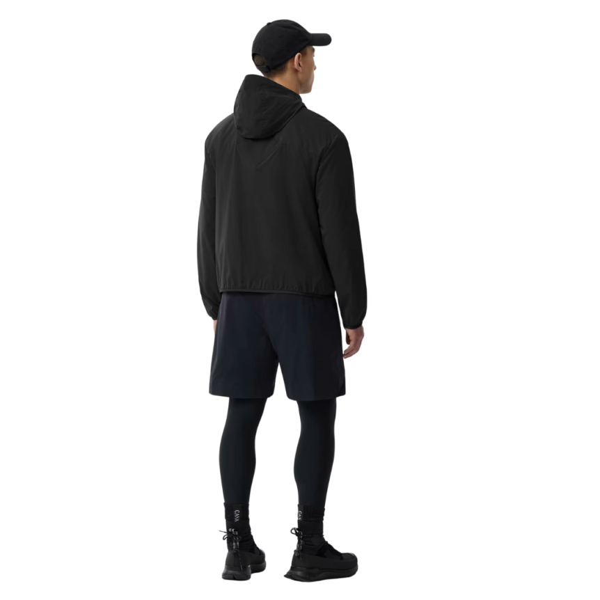 Coupe vent zippé à capuche CANADA GOOSE Killarney nylon noir logo rouge
