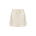 Short taille élastique coton beige clair