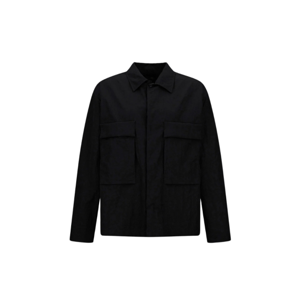 Surchemise HERNO Laminar nylon dobby noir multipoches