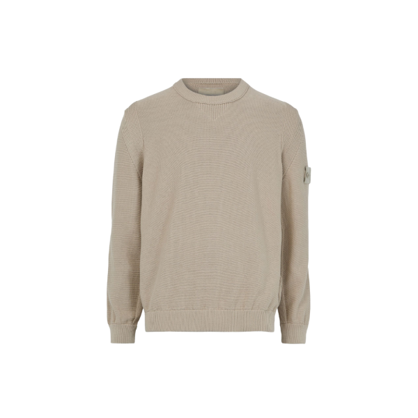 Pull ample STONE ISLAND ras-du-cou coton cachemire taupe Ghost