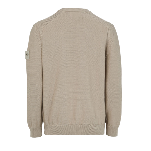 Pull ample STONE ISLAND ras-du-cou coton cachemire taupe Ghost