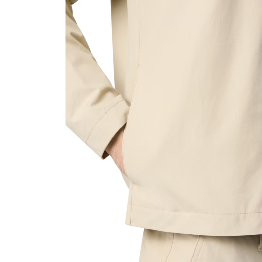 Surchemise zippée  STONE ISLAND Ghost coton beige badge ton sur ton