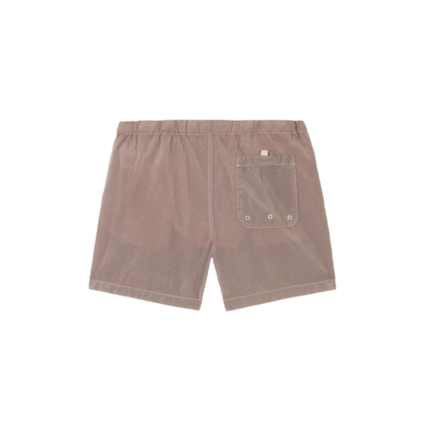 Short de bain STONE ISLAND taille élastique cordon nylon métal vieux rose