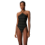 Maillot de bain une pièce viscose lamé zig zag noir lien col